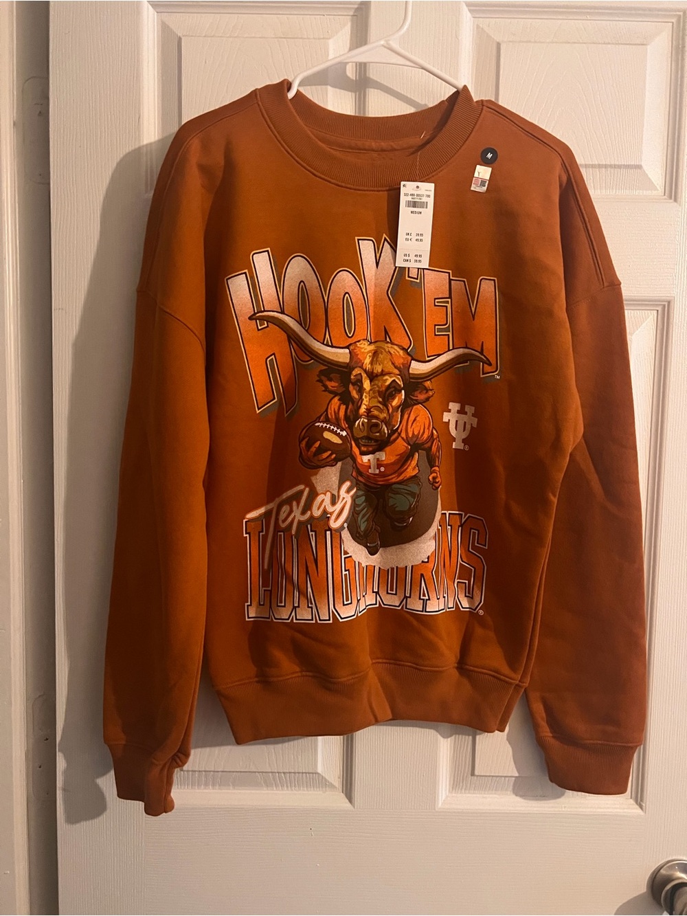 Hollister Men's Texas Longhorns Burnt Orange Graphic Crewneck